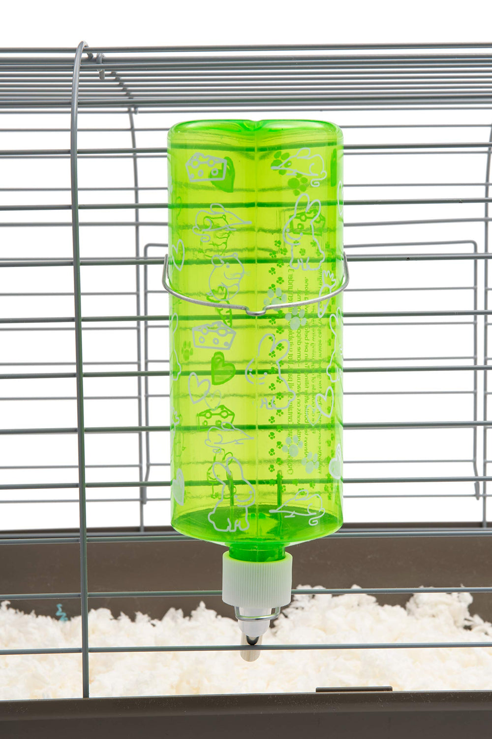 Soporte de botella de alambre para Lixit Critter Bright, instalación estable.