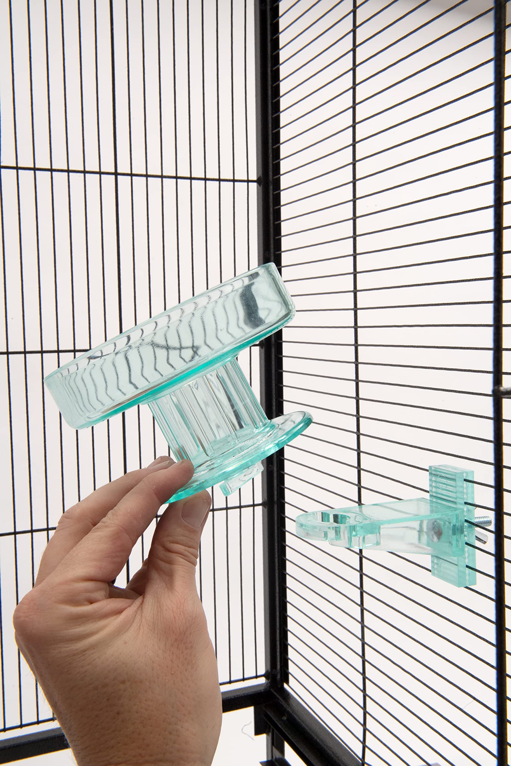 Lixit Quick Lock Baño jaula aves multiuso para baño y agua