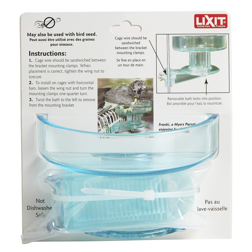 Lixit Quick Lock Baño jaula aves seguridad reforzada y estable