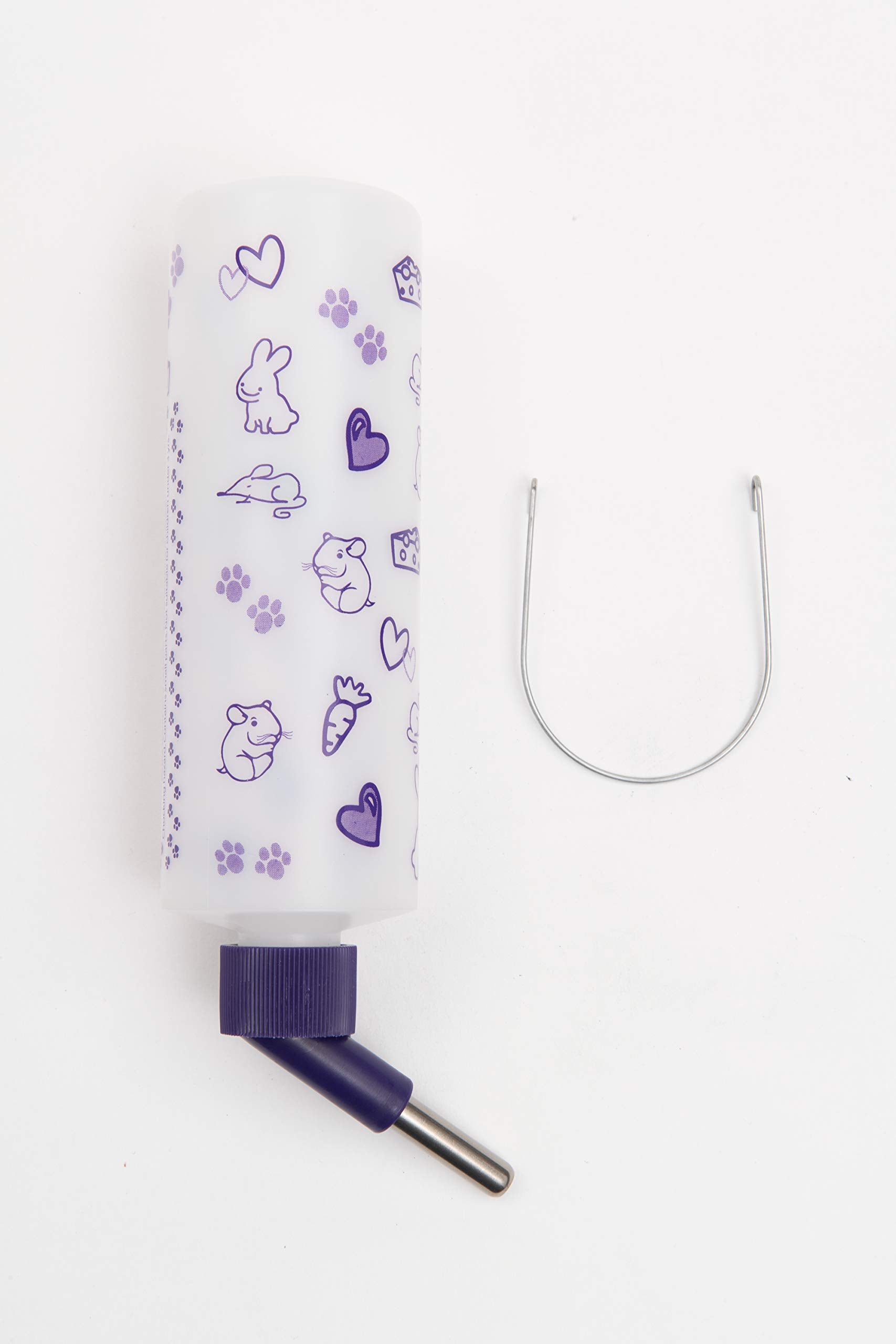 Soporte de alambre para fijar la botella Lixit a la jaula.