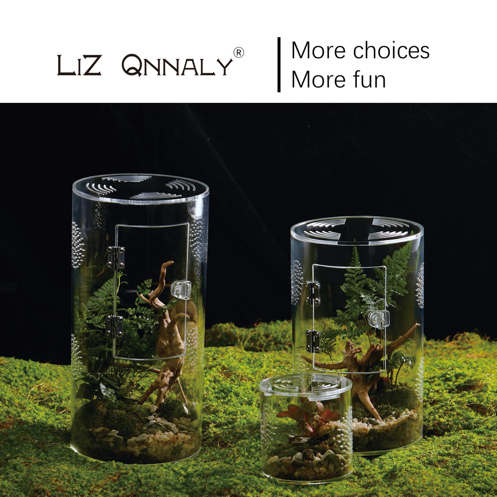 Terrario acrilico LIZ QNNALY apilable, configuraciones multiple.