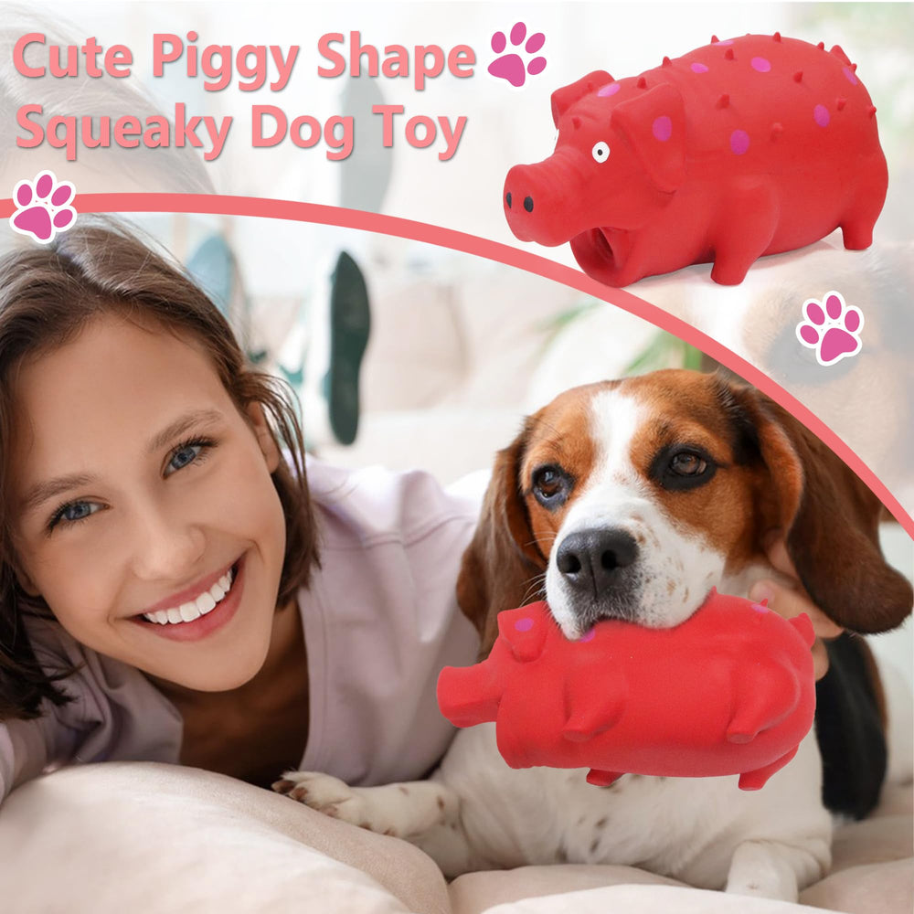 LLSPET cerdo látex que gruñe para estimular el juego del perro.