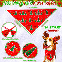 Locmeo bandanas navidad para perros, talla ajustable para mayor comodidad.