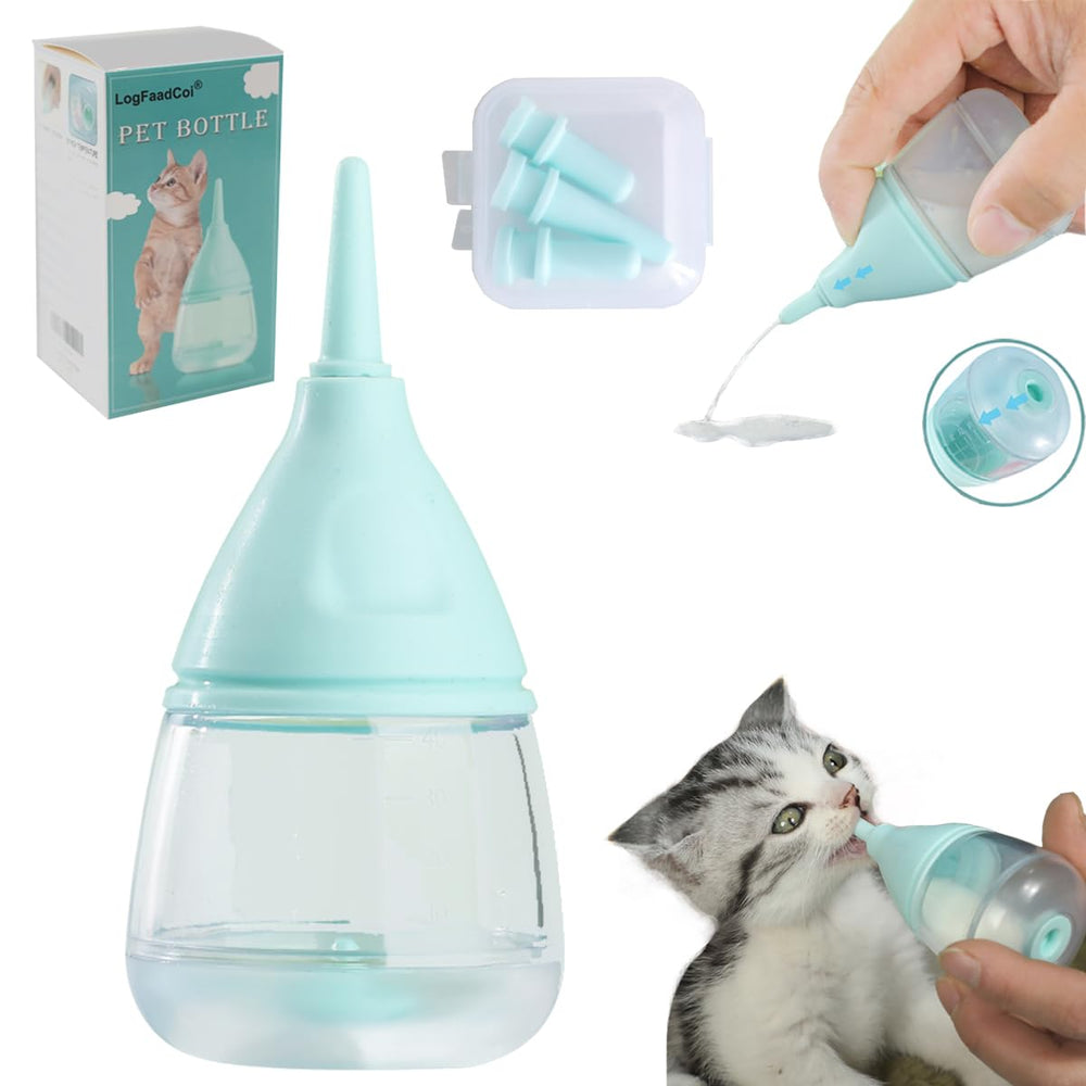 LogFaadCoi biberón para cachorros 40 ml con flujo controlado para lactancia suave