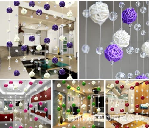 LOIUGENTE decoración para fiestas: bolas de rattan como adornos