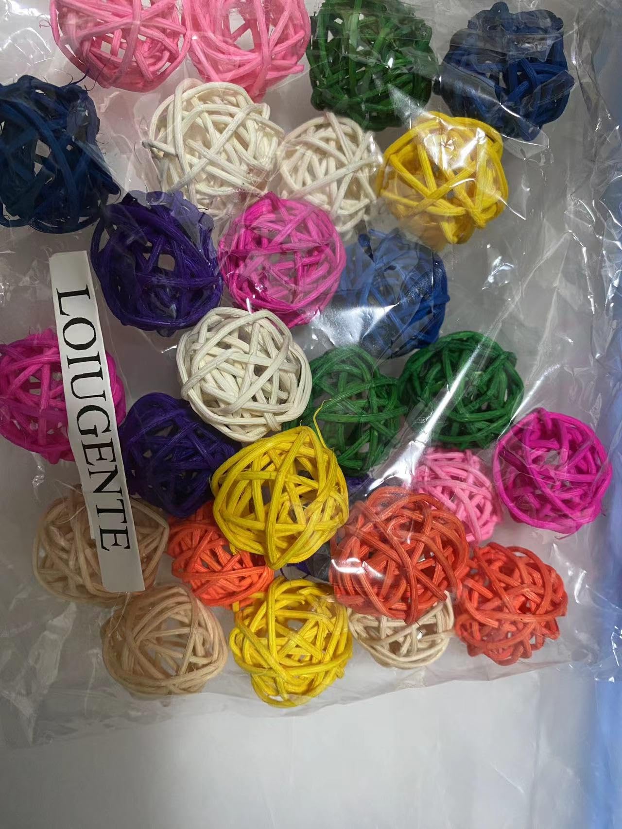 LOIUGENTE manualidades y bricolaje: bolas rattan para proyectos artesanales