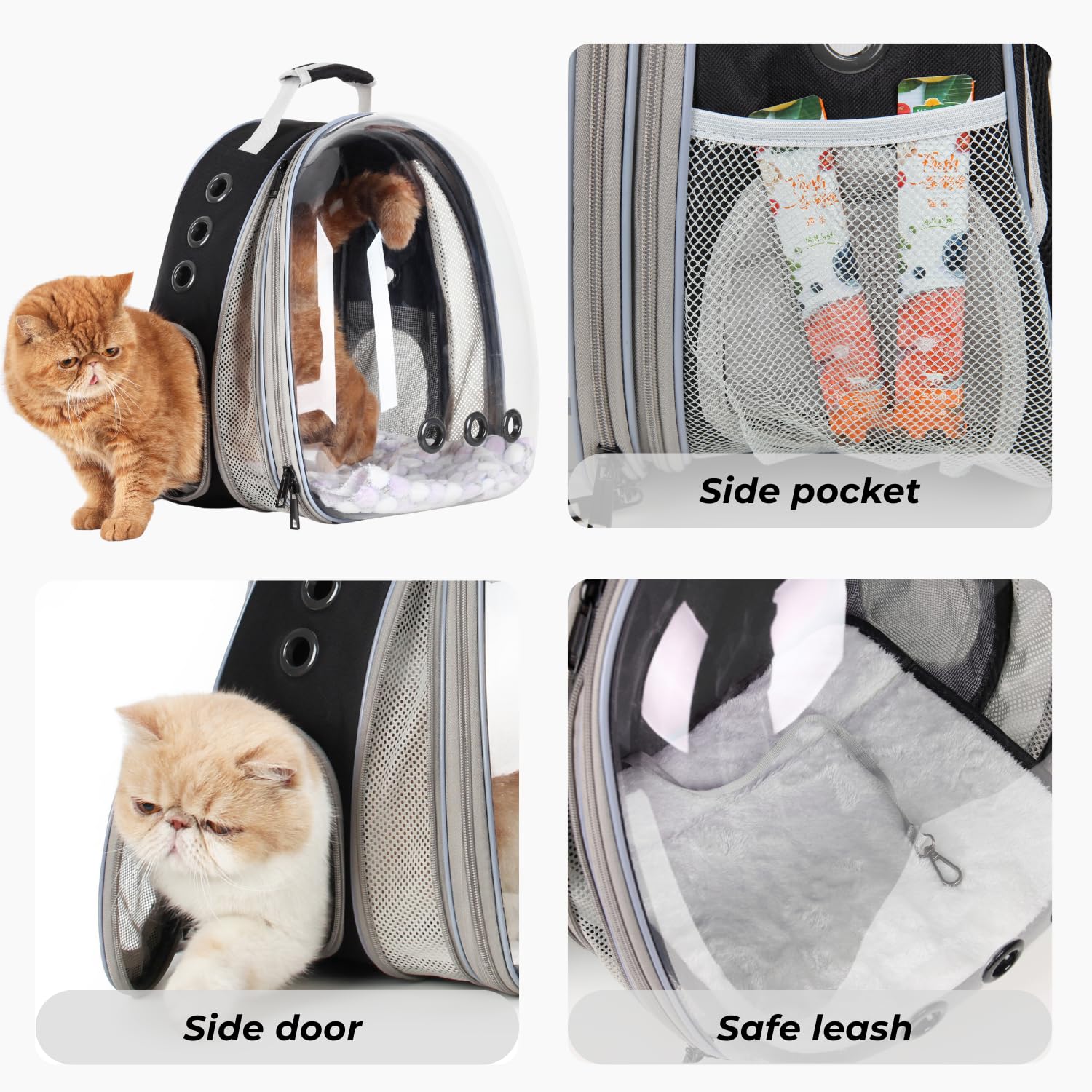 Lollimeow: base rígida con cojín removible para viajes cómodos