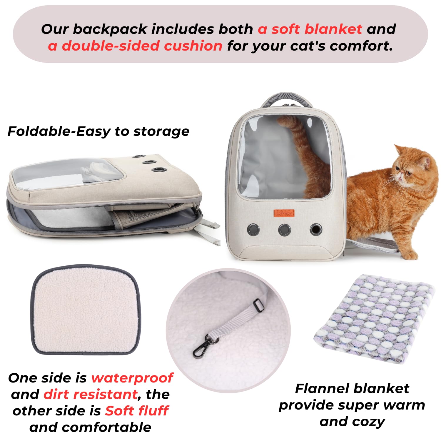 Sistema de correas ergonómicas de Lollimeow para llevar con comodidad