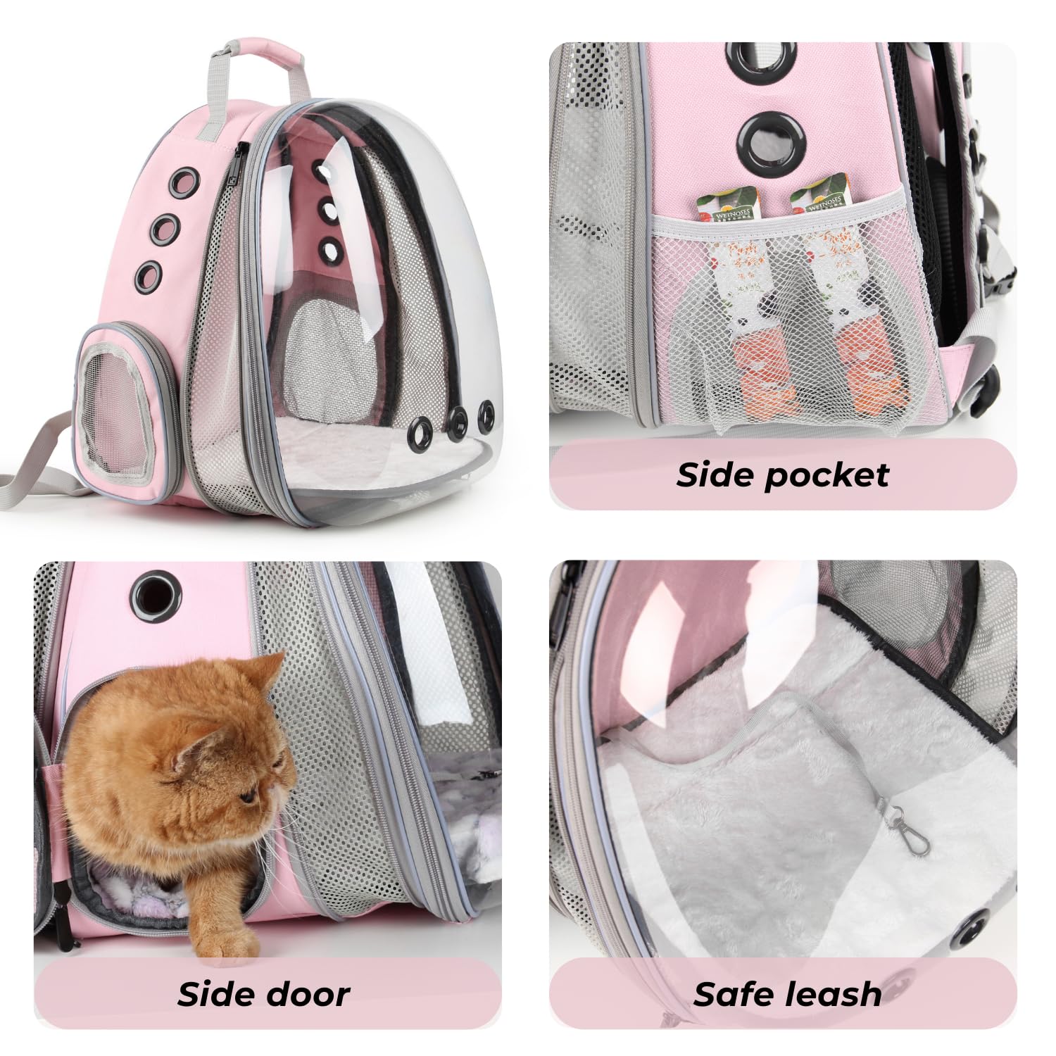 LOLLIMEOW base rigida y cojín desmontable maximizan comodidad.