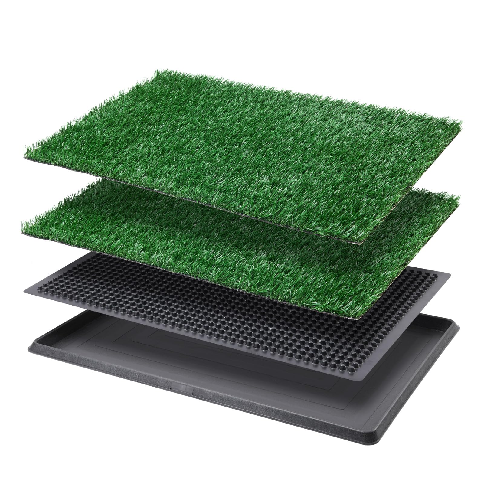 LOOBANI bandeja con cesped artificial para perros de 20×25 pulgadas, ideal para entrenamiento en interiores.