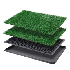 LOOBANI bandeja con cesped artificial para perros de 20×25 pulgadas, ideal para entrenamiento en interiores.