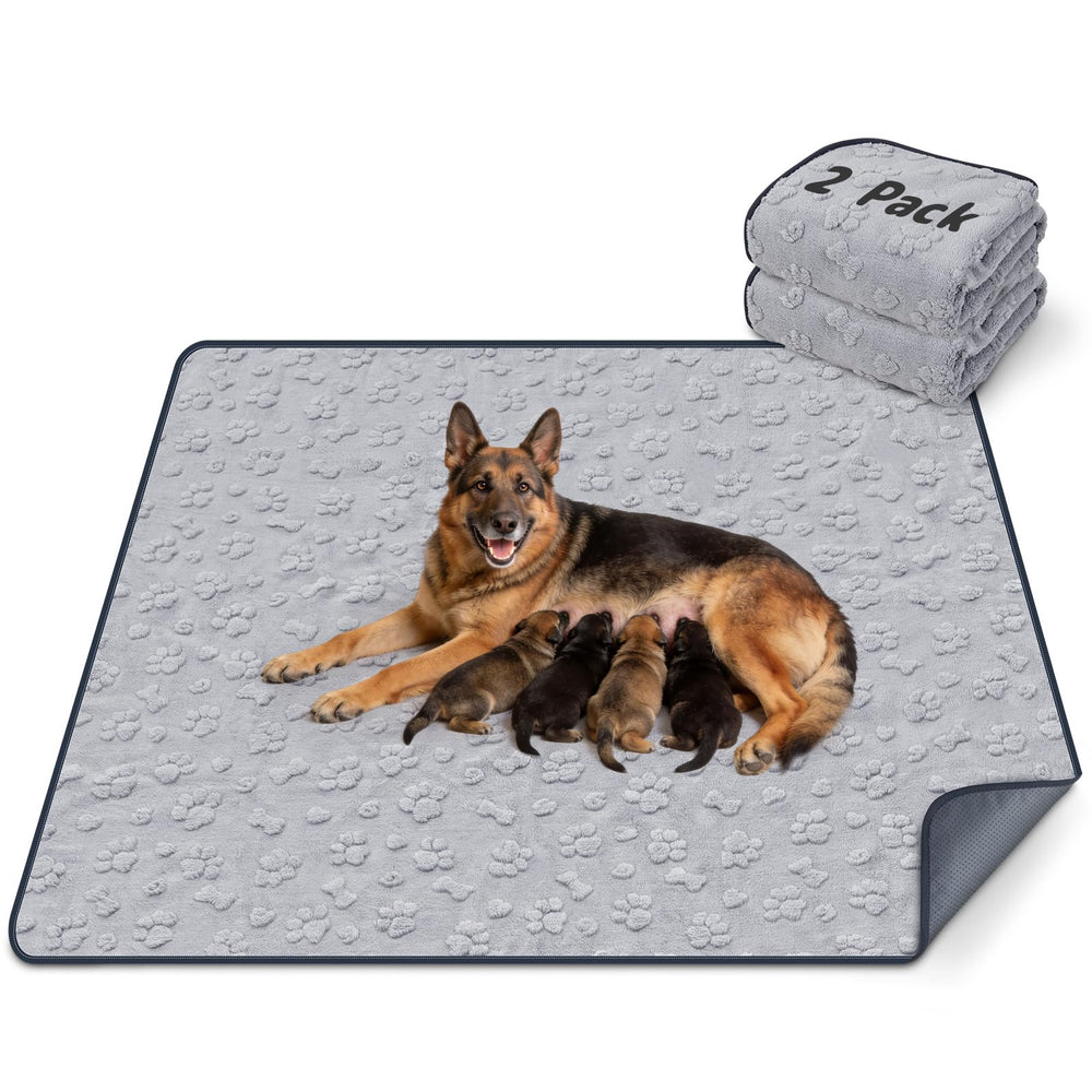 LOOBANI doble paquete de almohadillas lavables para perros 48x48, ideal para entrenamiento y casa.
