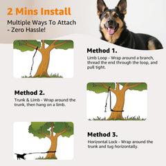 LOOBANI Juego individual para perros en exterior, movimiento y tira