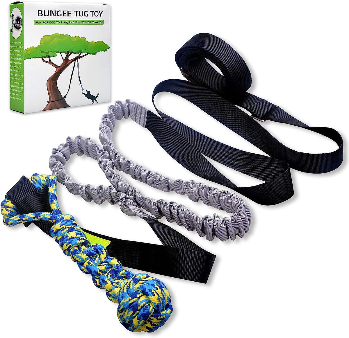 LOOBANI Juguete de tracción con resorte colgado para perros activos