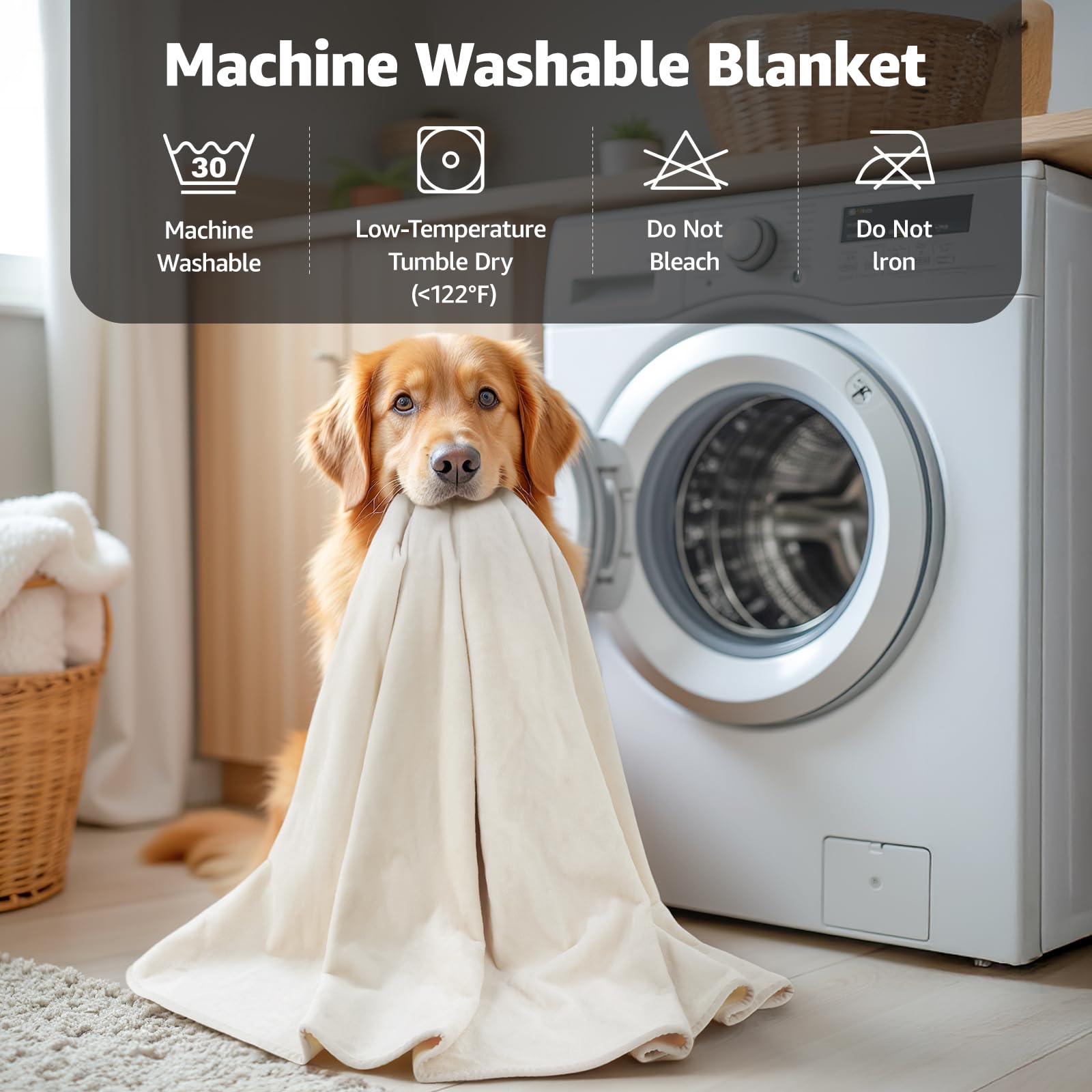 LOOBANI manta para mascotas protege muebles ante derrames.
