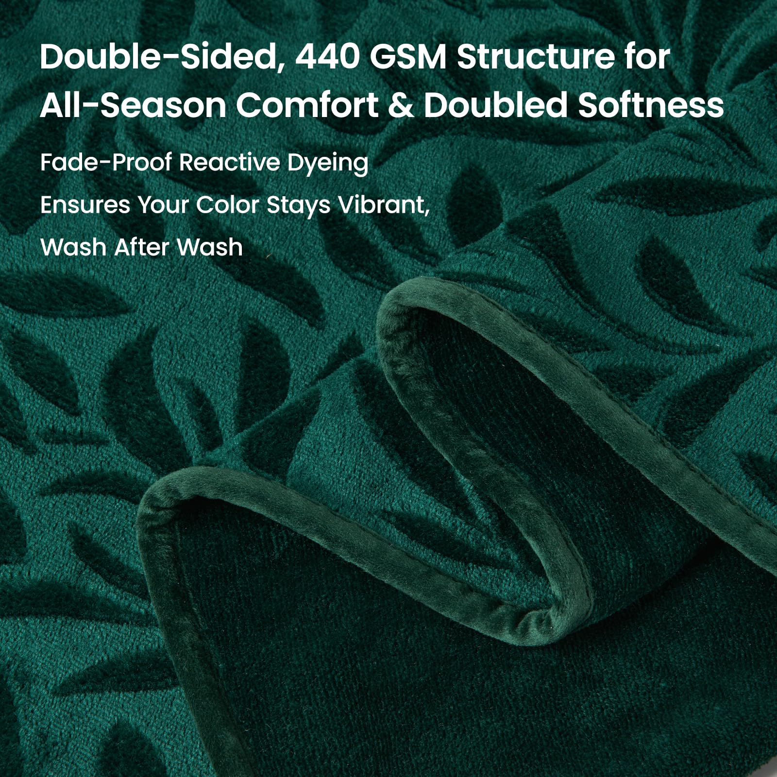 LOOBANI manta franel suave, textura agradable 440 GSM