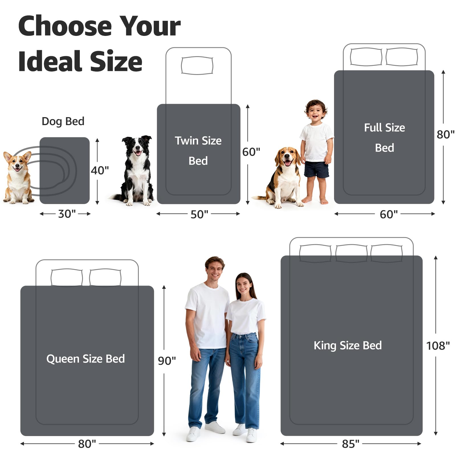 Manta LOOBANI ideal para perros grandes y juegos, protección adicional.