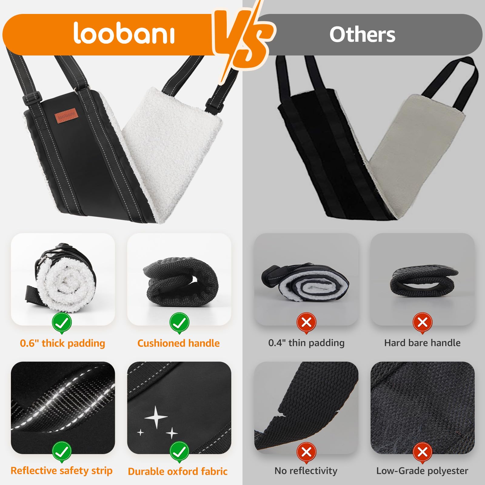 LOOBANI material duradero y arnés estable para diferentes razas