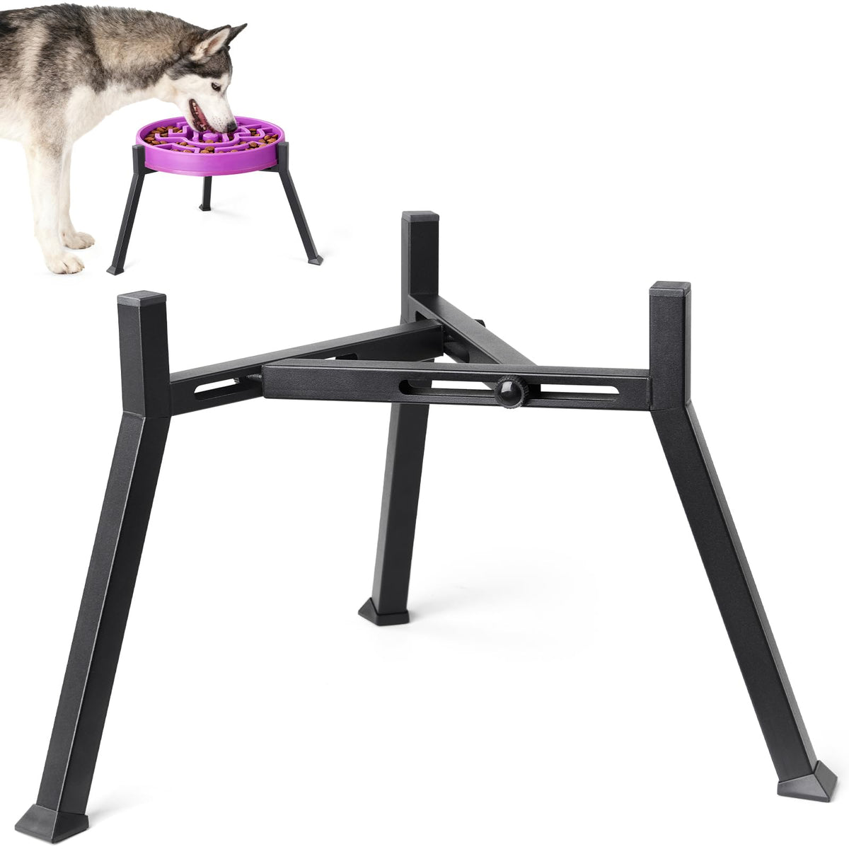 LOOBANI plato elevado para perros grandes con ajuste de altura 8,2–11 pulgadas para boles grandes.