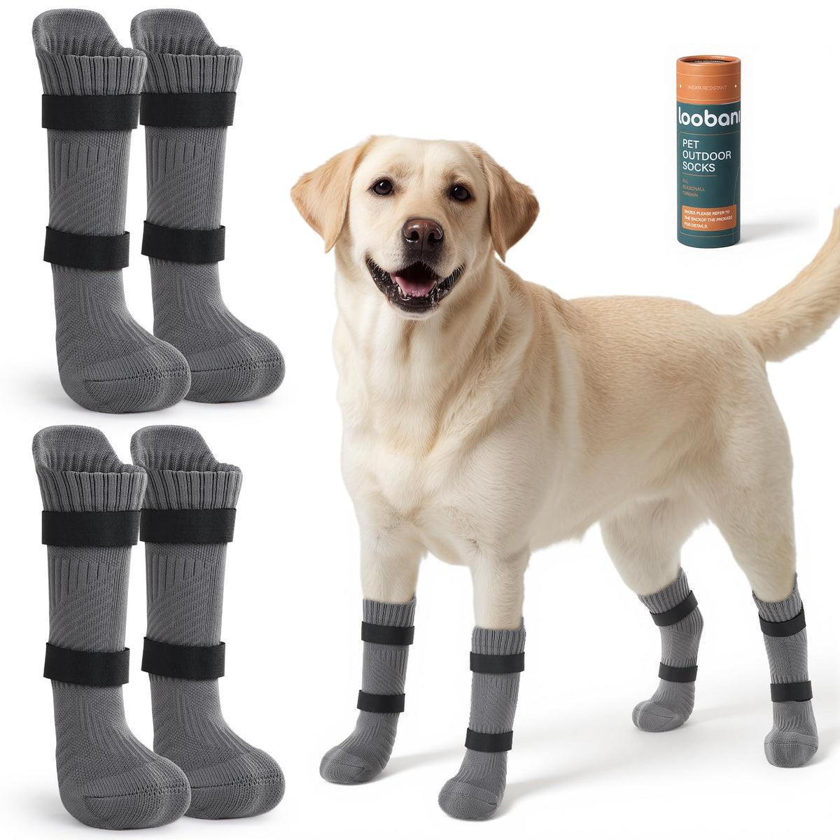 LOOBANI: zapatillas exteriores de nylon resistentes protegen las patas del perro
