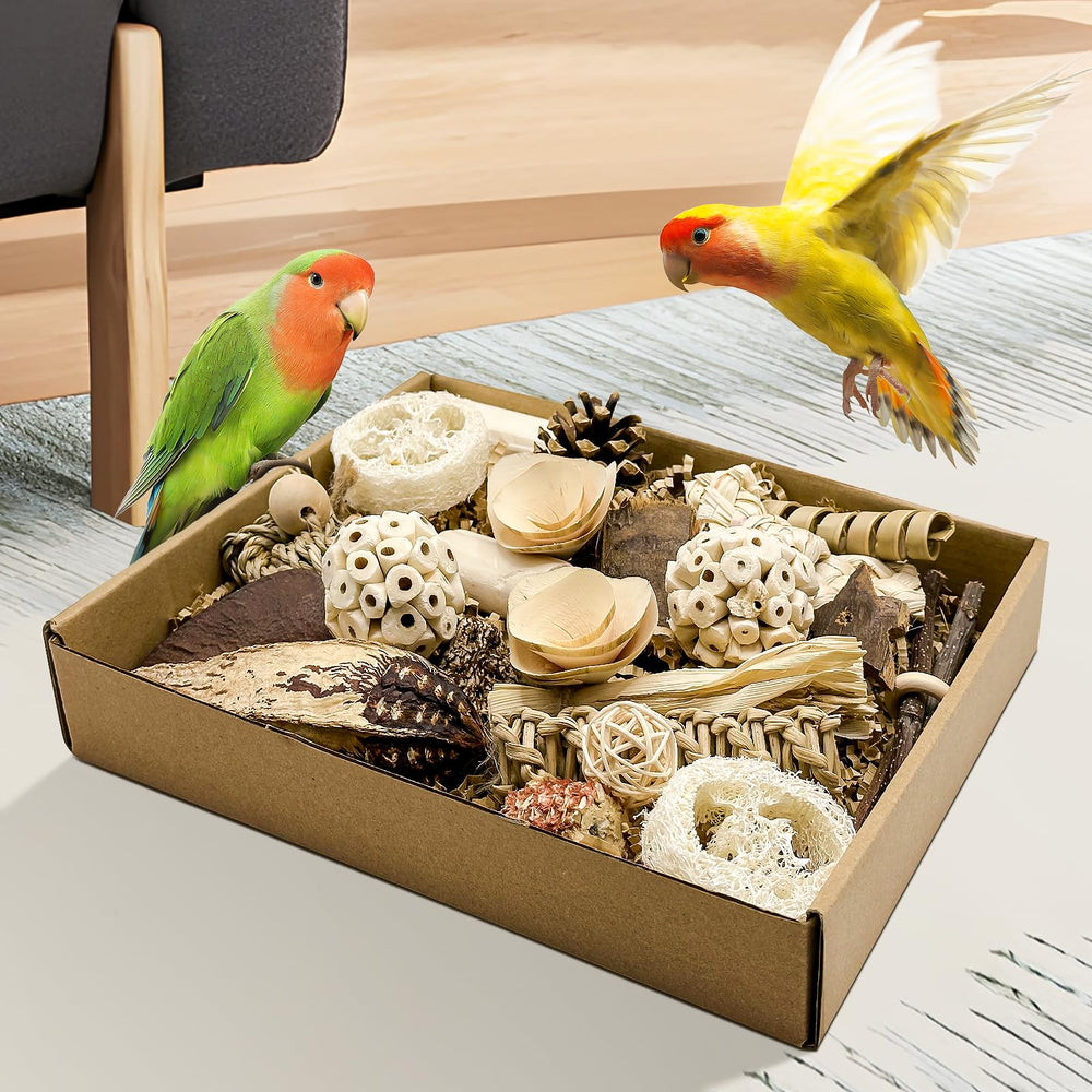 LOPERDEVE juguete masticacion aves: materiales seguros para morder sin riesgos