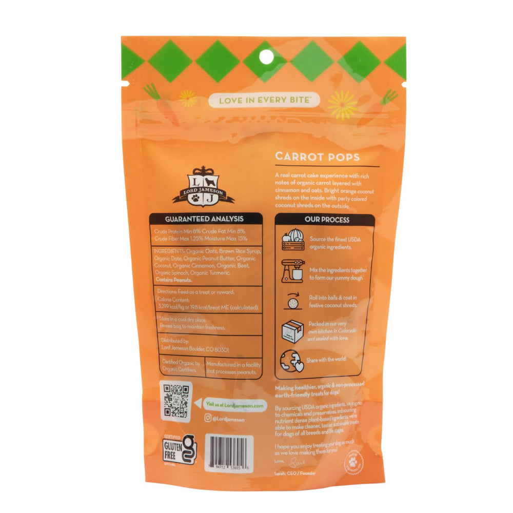 Carrot Pops: bocados masticables y orgánicos para ladridos felices