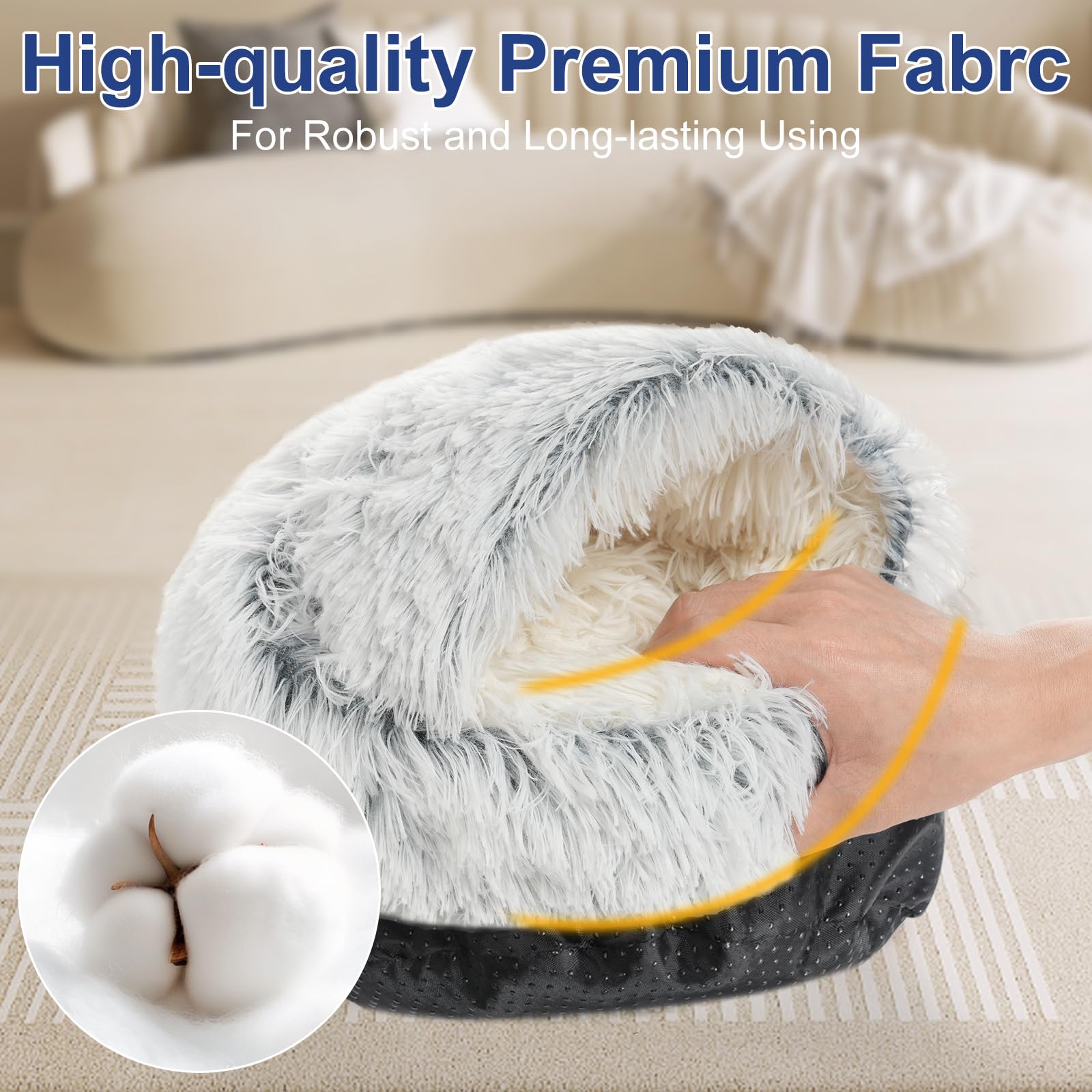 LoungingLife cama redonda cobaya: comodidad y seguridad para dormir.