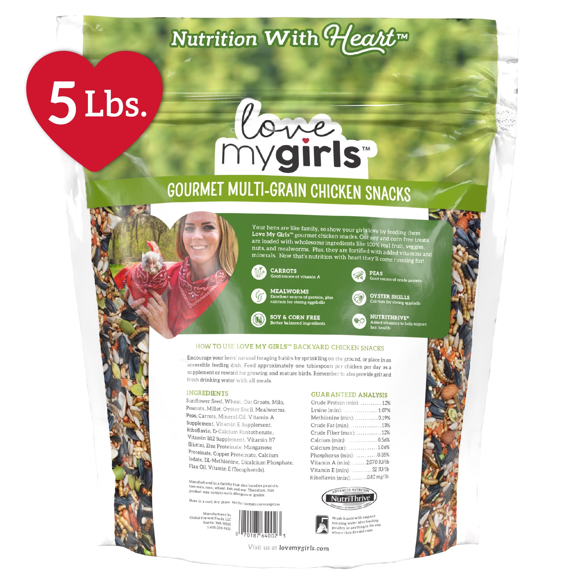 Love My Girls: verduras y lombrices en la mezcla para gallinas, fuente de proteína