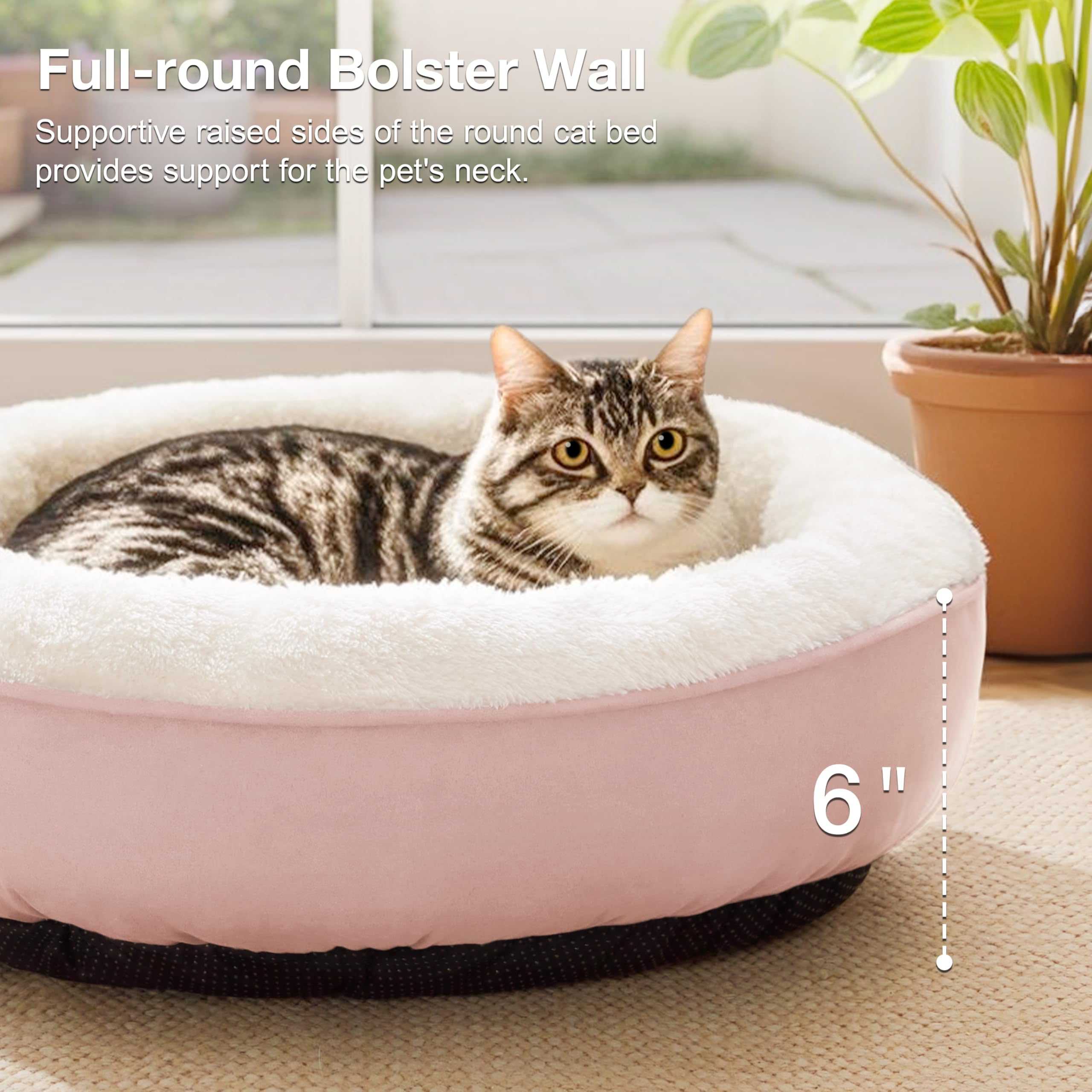 Love's cabin cama donut de 20 pulgadas ideal para gatos y perros pequeños.