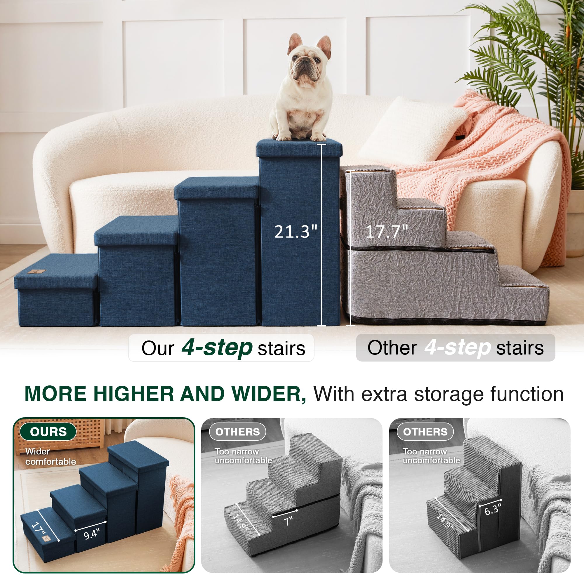 Love's cabin escalera para perros con tela resistente para uso diario