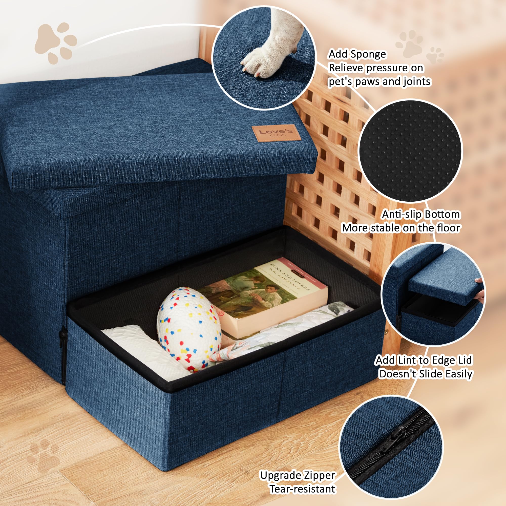 Love's cabin escalones con base antideslizante para seguridad al subir