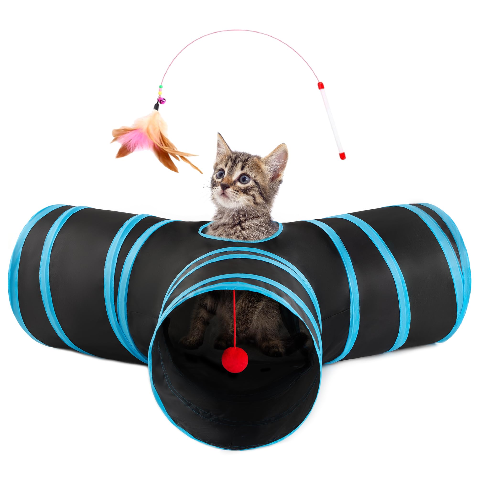 Love's cabin tunel-gato-3-vias-plegable para juego activo en casa
