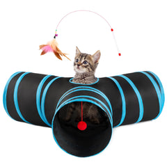 Love's cabin tunel-gato-3-vias-plegable para juego activo en casa