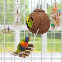 lovyoCoCo Juguetes para masticar de madera natural para picoteo seguro.