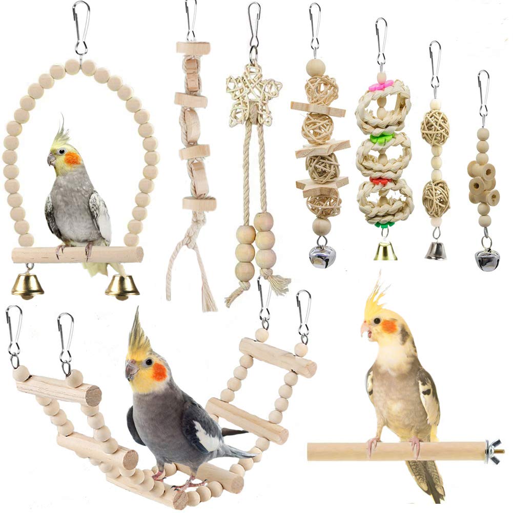 lovyocooco juguetes para aves masticables colección para entretenimiento diario