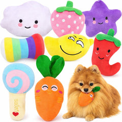 Juguetes sonoros LOYEE para perro de ocho piezas, ideal para juego activo