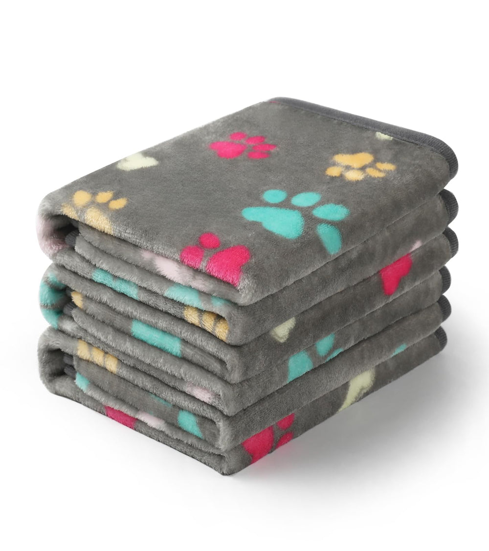 Manta Luciphia mediano 30x20 gris, felpa suave para mascotas