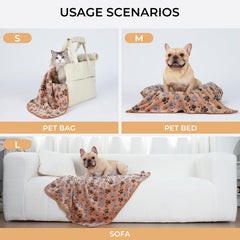 Manta Luciphia suave con huellas; ideal para perros.