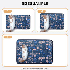Manta Luciphia, estampado huella-pata, diseño tierno para perros y gatos
