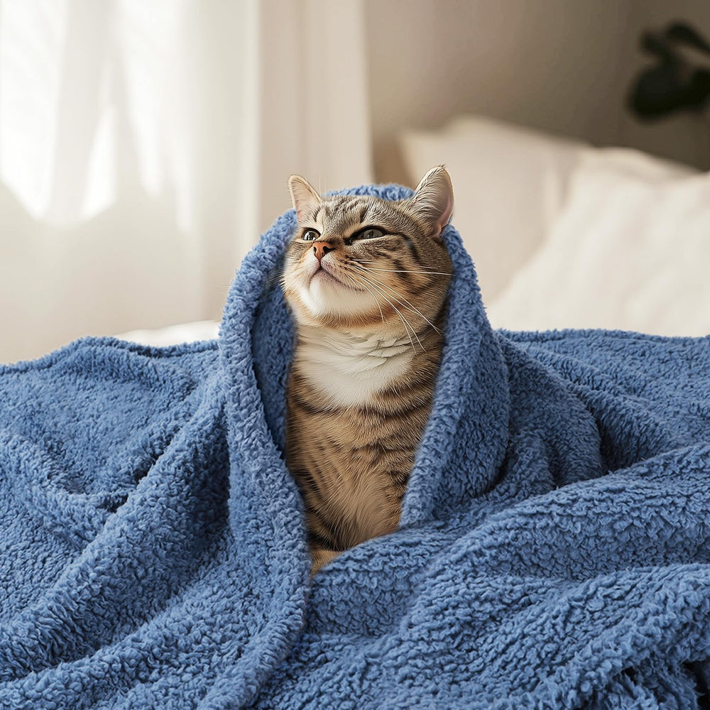 Luciphia manta para gato, suave y acogedora.