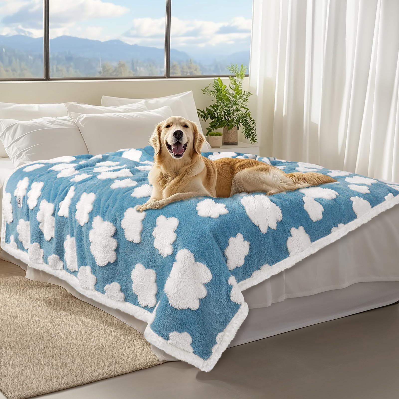 Manta impermeable Luciphia para perros medianos protege muebles de derrames.