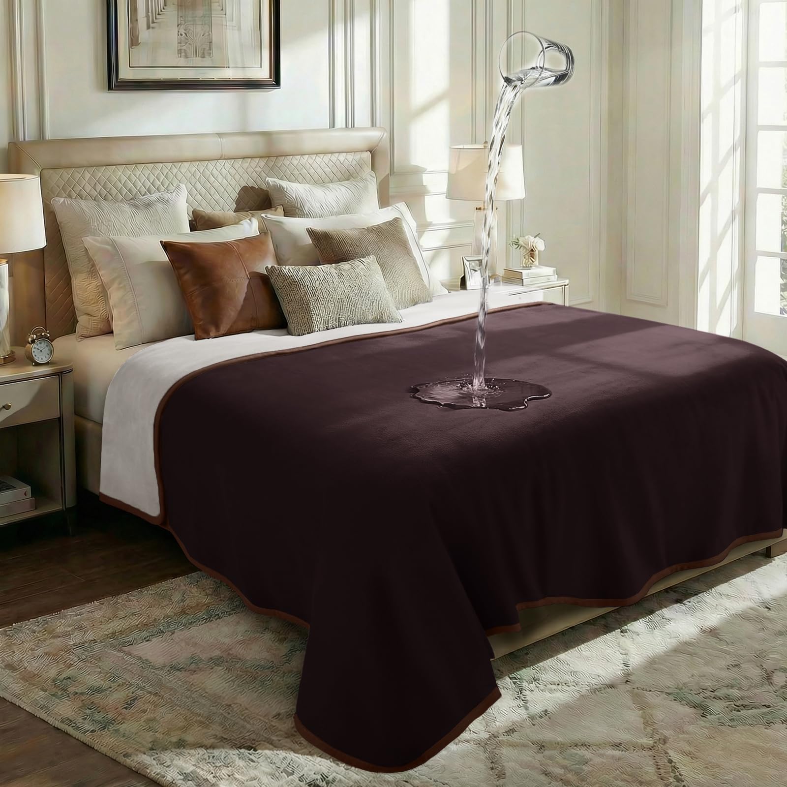 Luciphia manta impermeable para sofá protege el mueble ante derrames.
