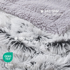 Manta Luciphia con Sherpa suave, confort cálido para siestas.