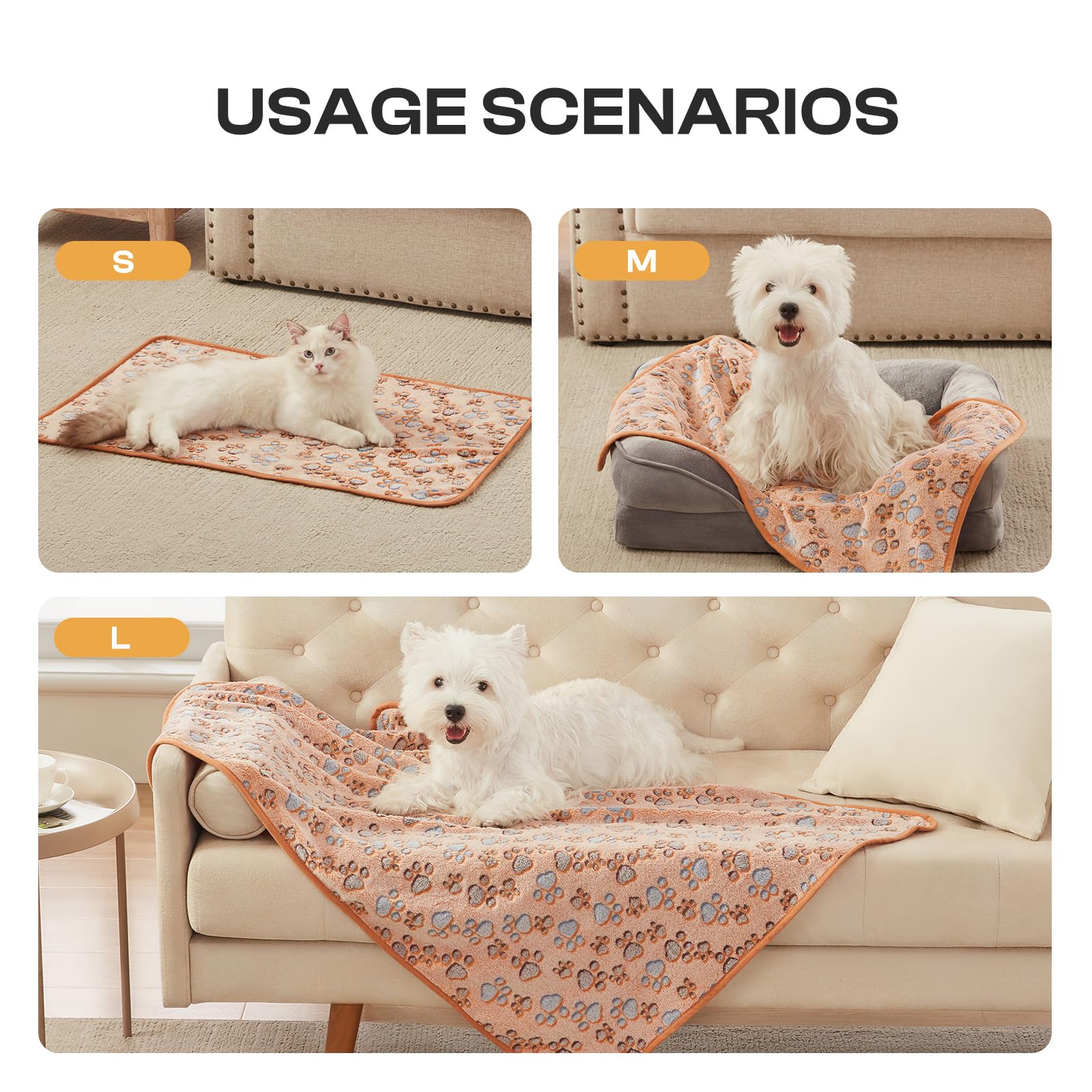 Luciphia manta con huellas, protege muebles y evita exceso de pelo en sofás.
