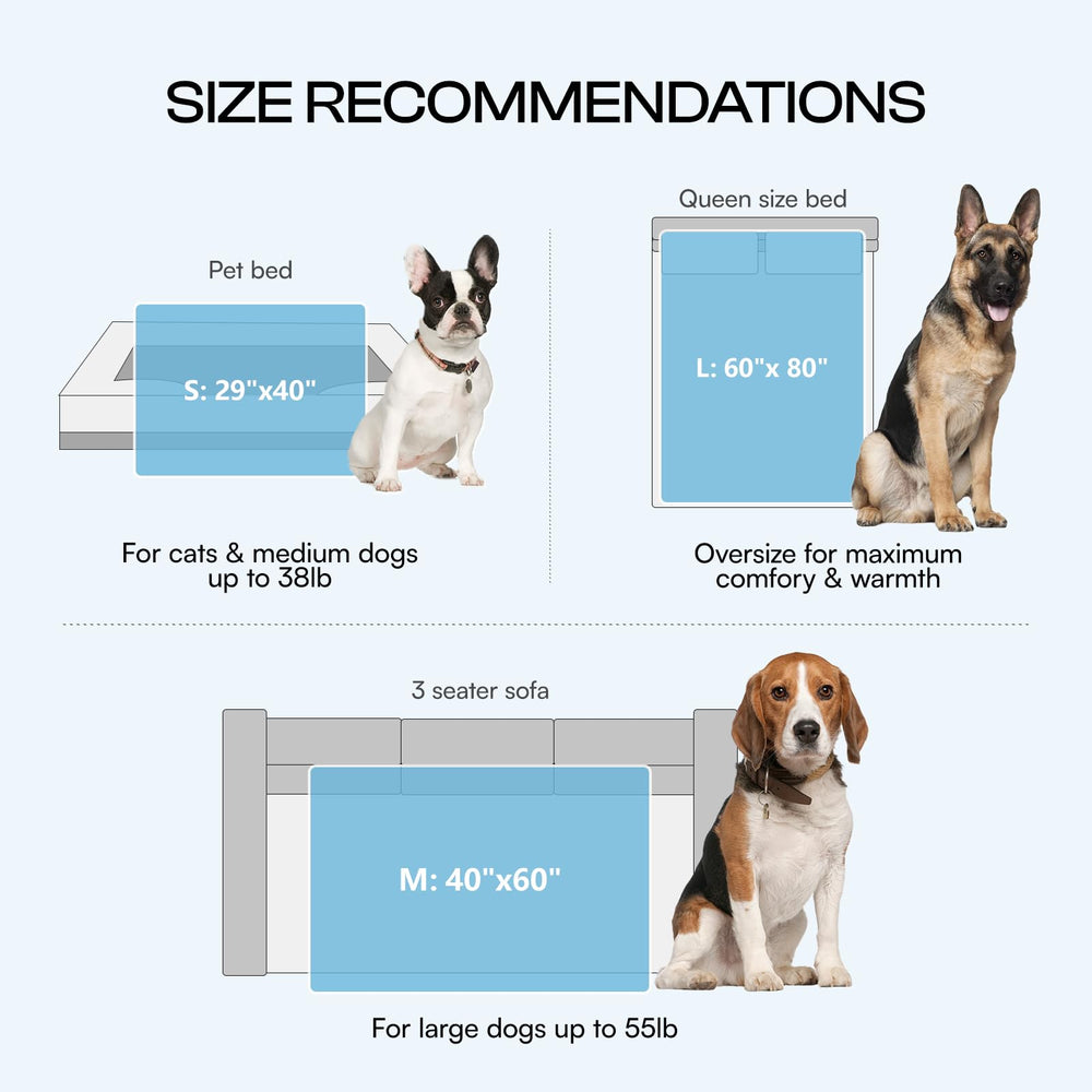Manta extra grande Luciphia 60x80 para perros y gatos.