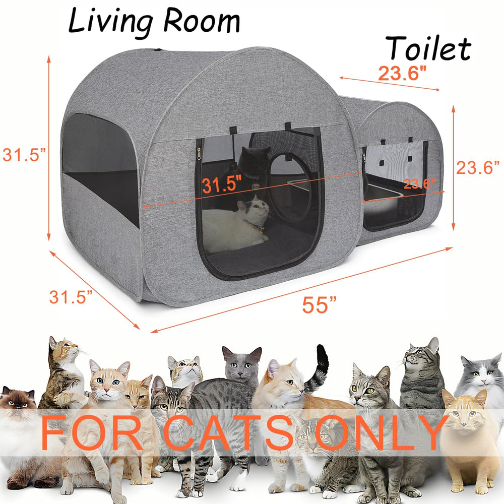 LUCKITTY, casa para gatos de diseño estable, evita vuelcos en interiores.