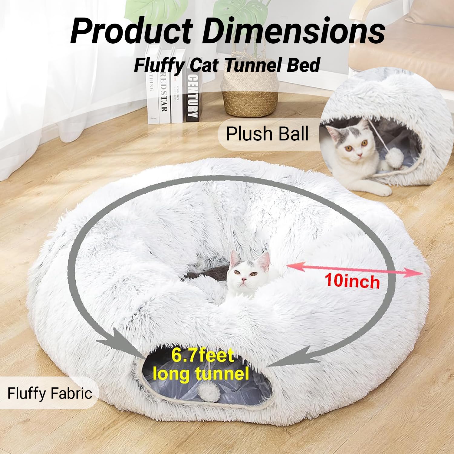 LUCKITTY juego interactivo con pelotas incluidas para múltiples felinos