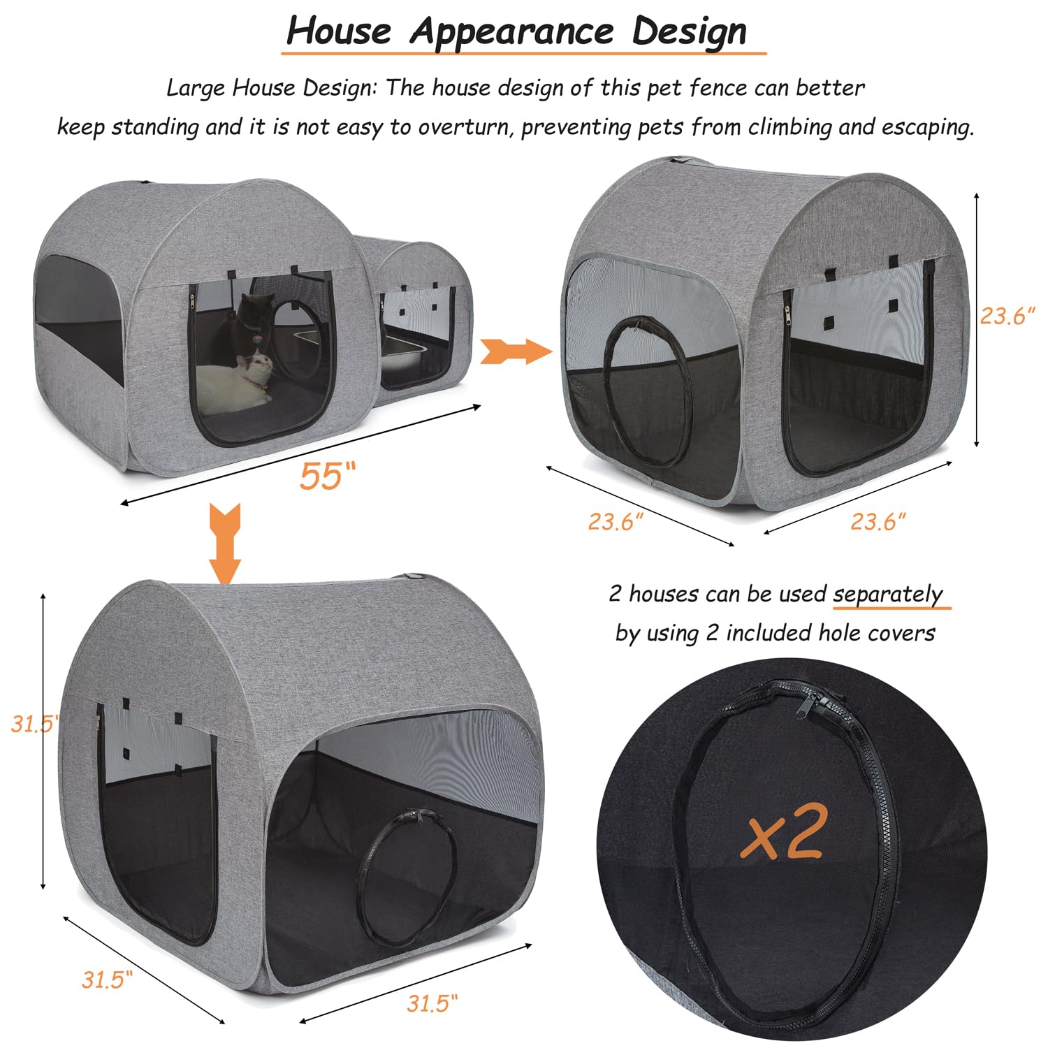 LUCKITTY, recinto de dos casas enlazadas con amplio espacio.