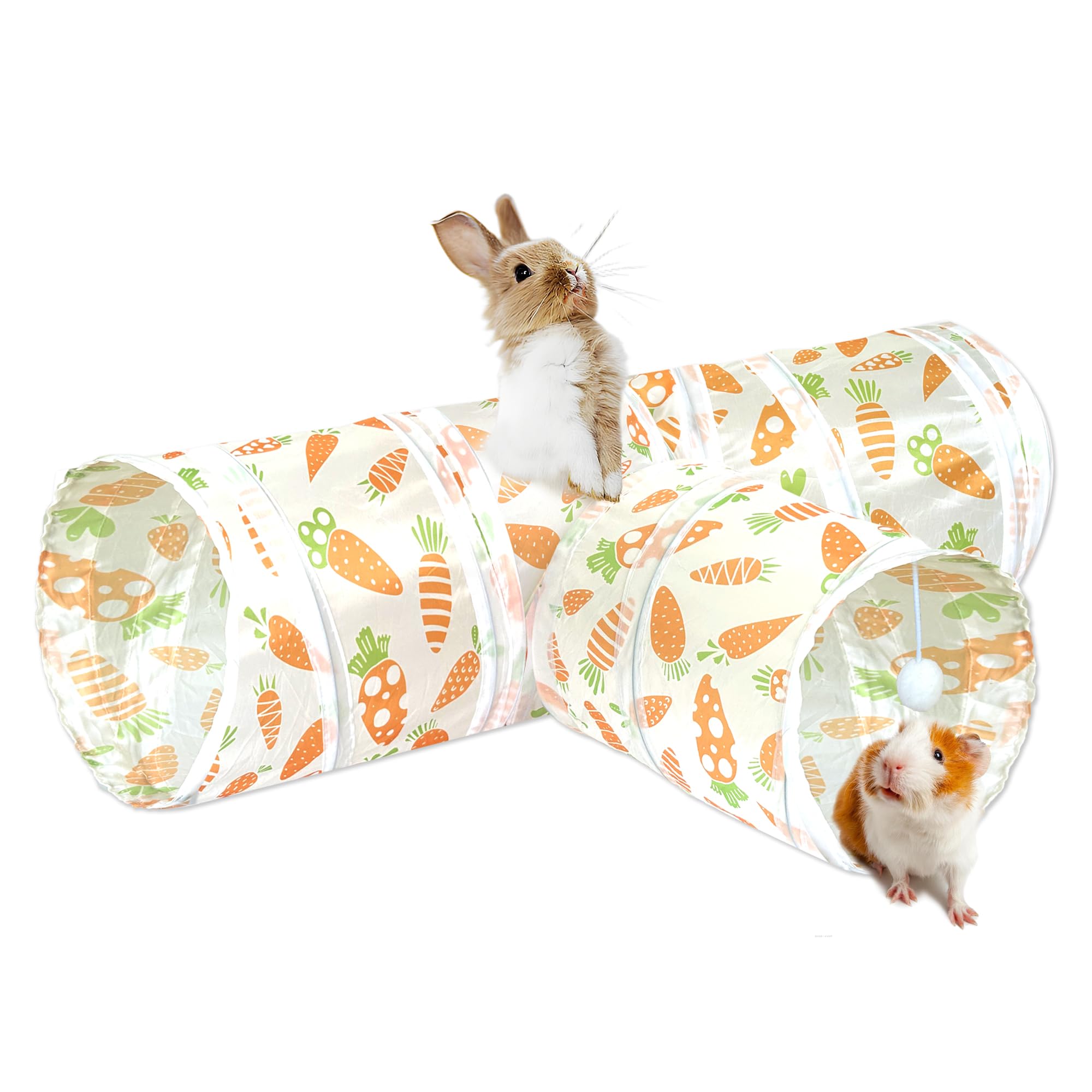 LUCKITTY diseño de zanahoria naranja-blanco, añade decoración lúdica al jaulón.