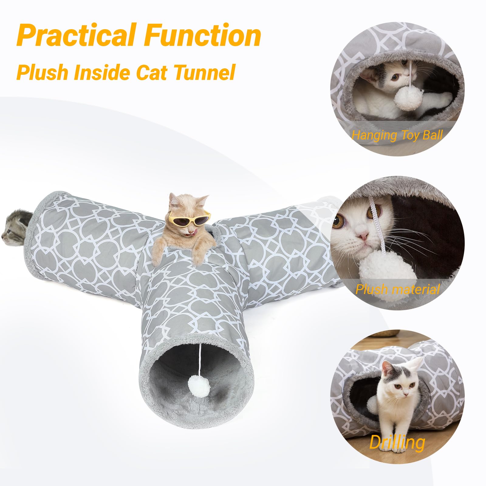 LUCKITTY túnel interconectable, extensible para ampliar la zona de juego.